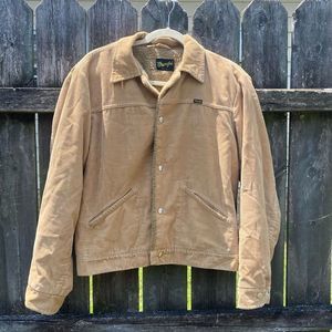 Wrangler Tan Corduroy Sherpa Lined Jacket | L
